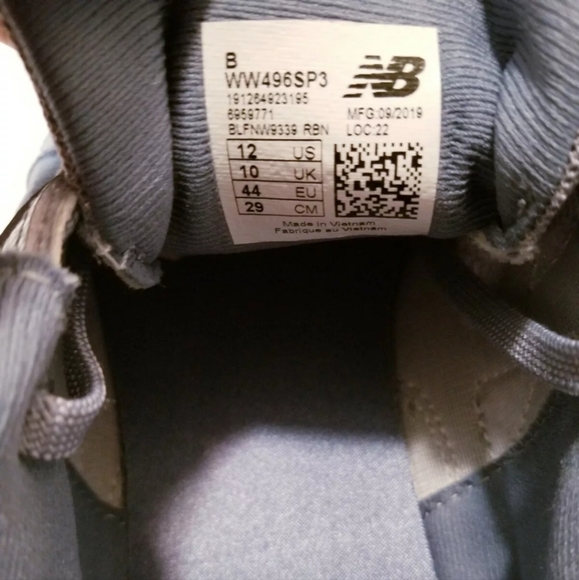 New Balance 496 V3 Women's Walking Gray/Blue WW496SP3 Shoes/Sneakers Size 12B - Picture 10 of 10